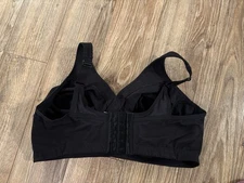 Glamorise Bra 38G Full Coverage 1005 MagicLift Active Support Bra Black EUC