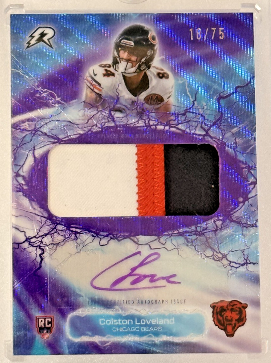2025 Topps Resurgence Colston Loveland Rookie Patch Auto /75 RPA Bears