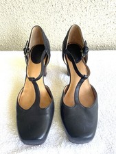 Frye Heels Size 9 Black Ankle Andie T Strap