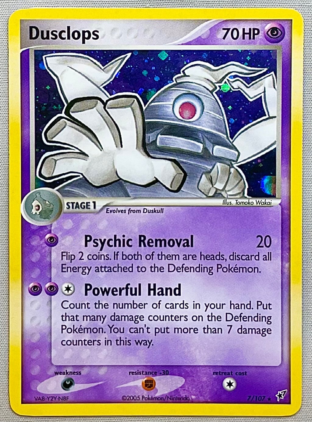 Pokémon Dusclops #7/107 Holo Rare - 2005 EX Deoxys - NM to Mint Condition!