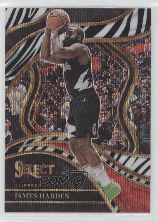 2023-24 Panini Select Courtside Zebra Prizm James Harden #264 1fl4