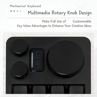 3 Knob Control Pad 16 Key Programmable Customizable Keys Auditory Video Editing