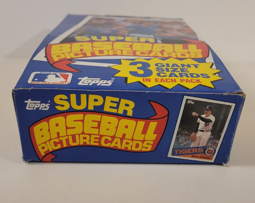 1985 MLB SUPER BASEBALL Topps BELLA SCATOLA VUOTA CERA CONFEZIONE CARTE Ryne Sandberg CUBS - Foto 3 di 10