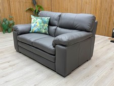 Furniture Village World of Leather 'Cozee' 2 Seater Sofa Nw-517e Shale Grey Pure