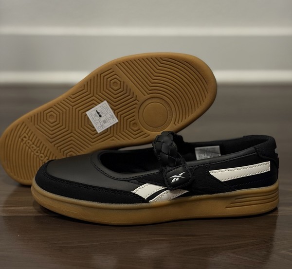Reebok Ultra Lo Mary Jane Negro Blanco Gum mujer talla 7.5 RARO *NUEVOS* 2