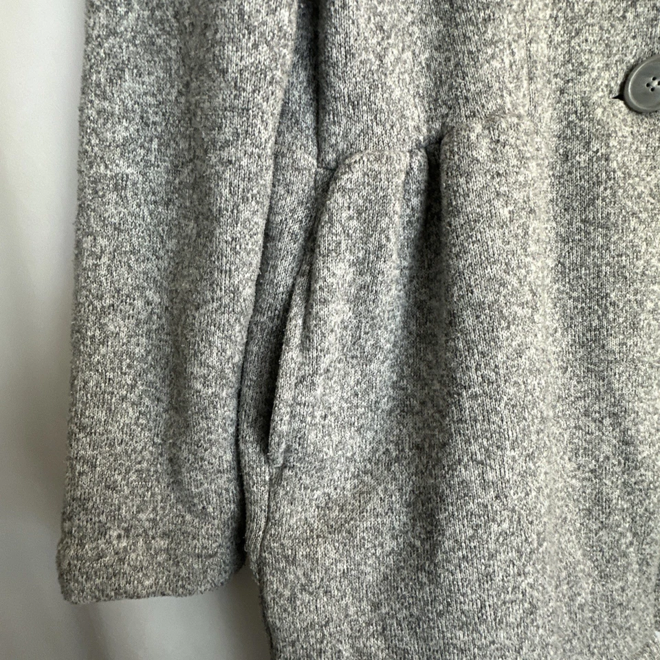 Patagonia Niñas Vestido Suéter Abrigo Forrado de Vellón Gris XXL #0509 Foto 2 de 4