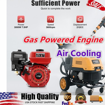 #ad Home Use Portable Engine Outdoor 4 Stroke 7.5 HP Gas Power Engine 3000W $129.00