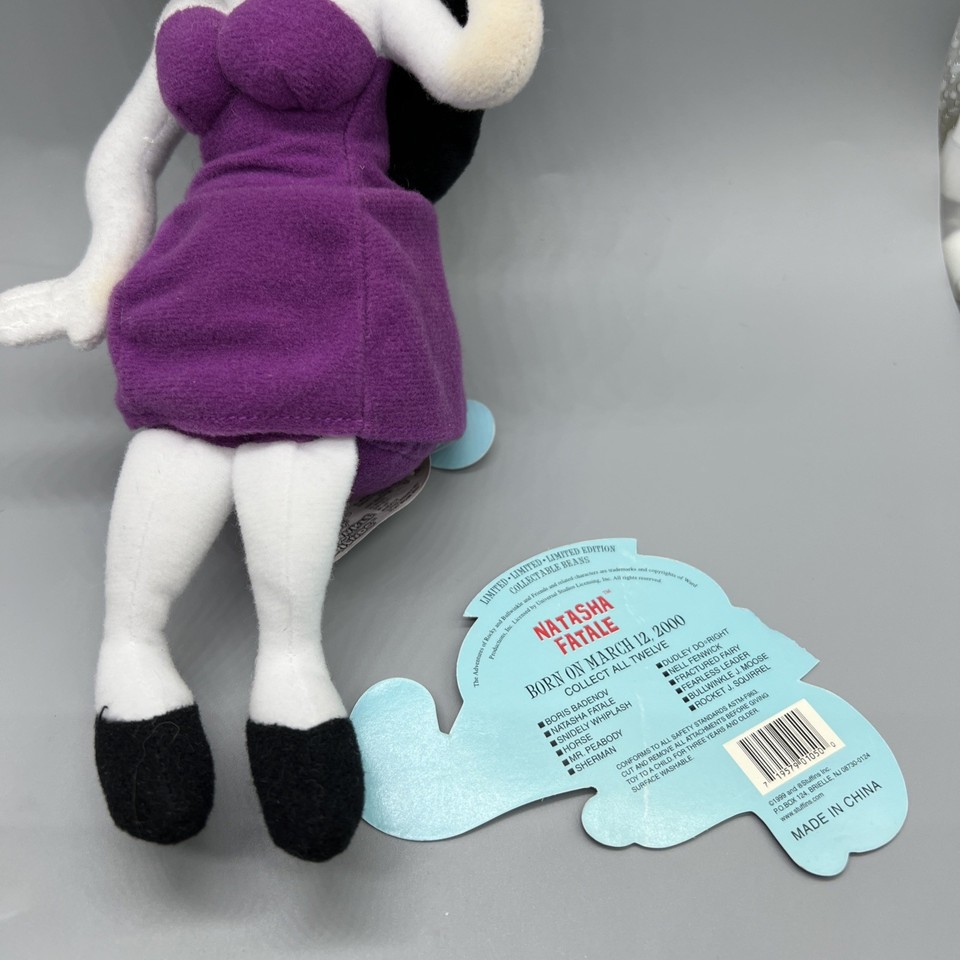 Vintage Boris and Natasha from Rocky and Bullwinkle plush rare find