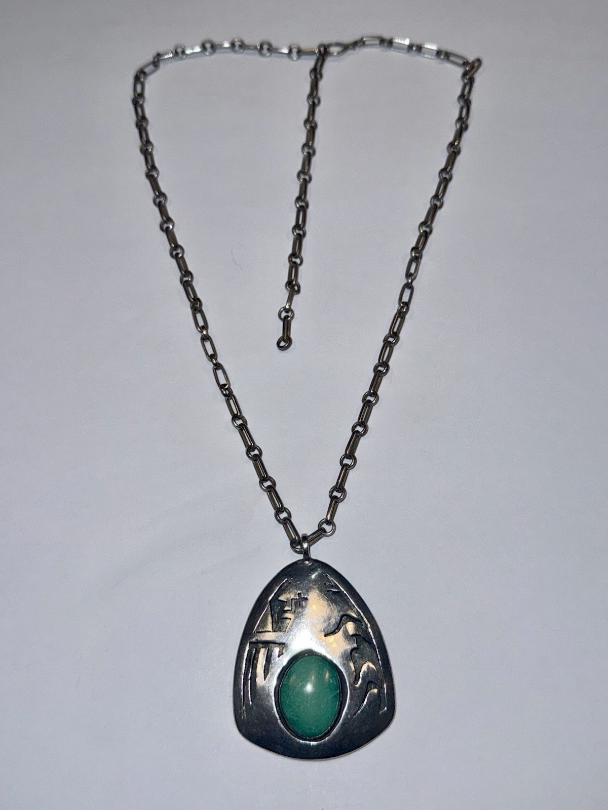 Native American Solid Sterling Silver Natural Tur… - image 2