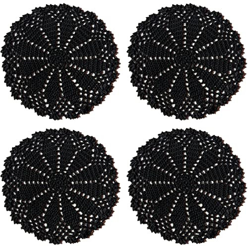 7 Inch Doilies Handmade Round Crochet Cotton Lace Doilies Table Placemats - Picture 3 of 6