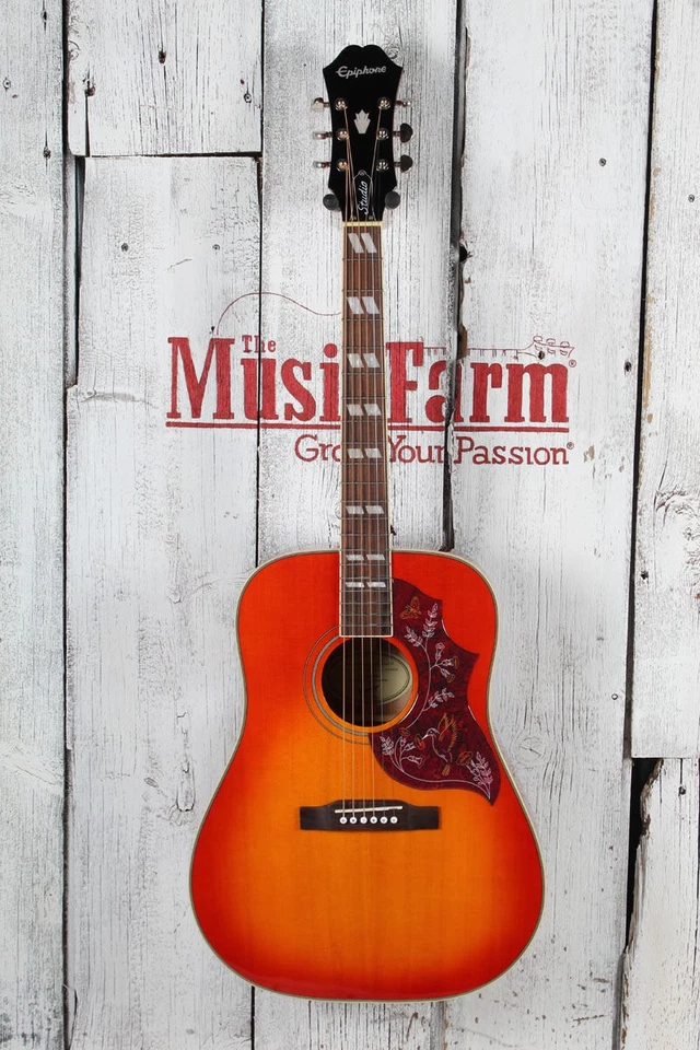 Epiphone Hummingbird Studio 原声电吉他褪色 樱桃 Sunburst — 第 2/4 张图片