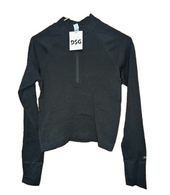 DSG Women's Medium Momentum Seamless 1/4 Zip Pullover - Pure Black NWT