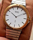 Vintage Seiko Quartz Y113-6100 Two-Tone Men's Integrated Dress Watch