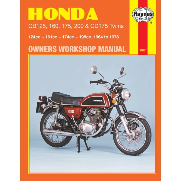 Honda CB125 CB160 CB175 CB200 1964-1978 Uk Us Motorrad Werkstatthandbuch Haynes-image