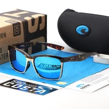 New in box Costa Del Mar Anna Tortoise Shell/ Blue Mirror Polarized Sunglasses