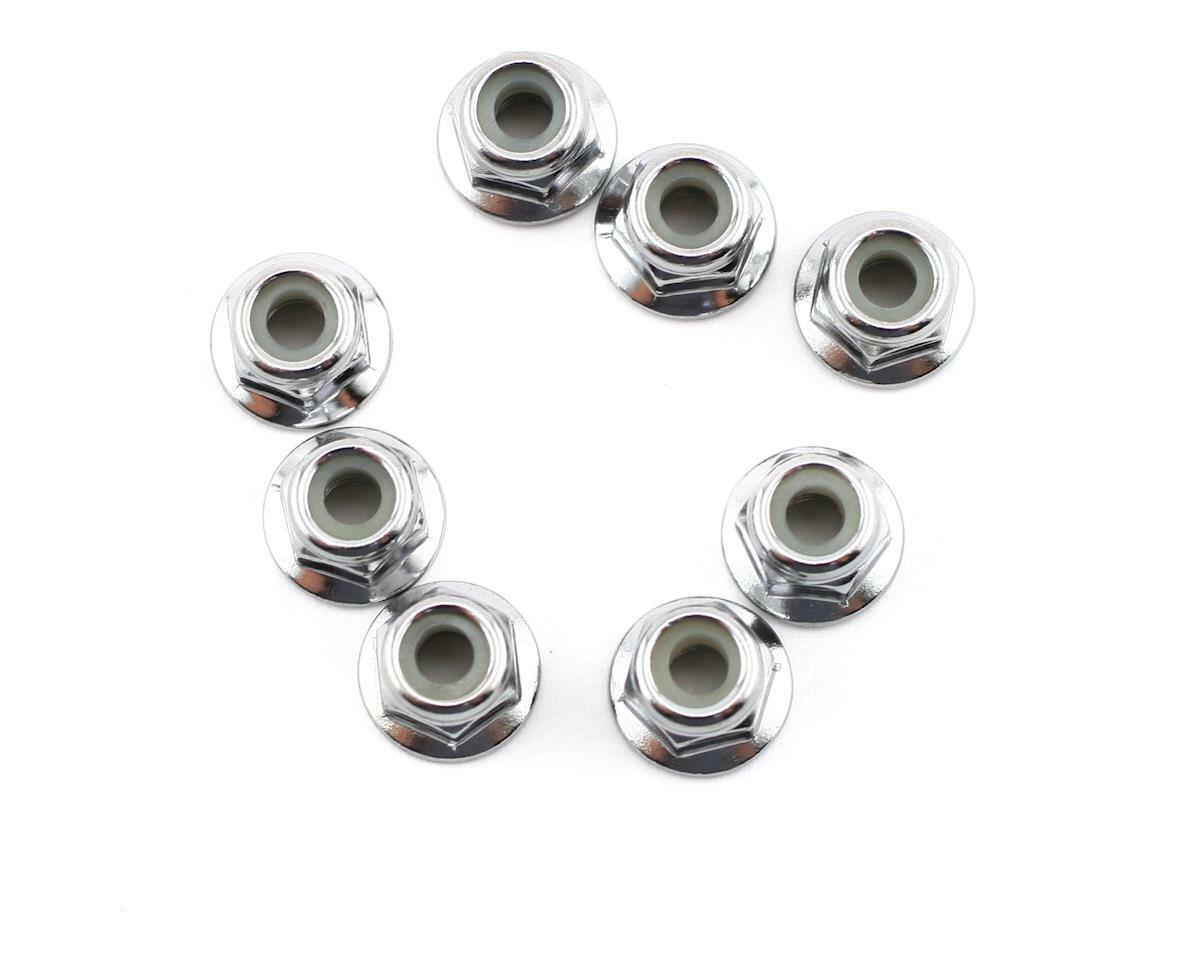 Traxxas 4mm Steel Flanged Serrated Nylon Locknut (8) Traxxas 4mm Steel Flanged Serrated Nylon Locknut (8)