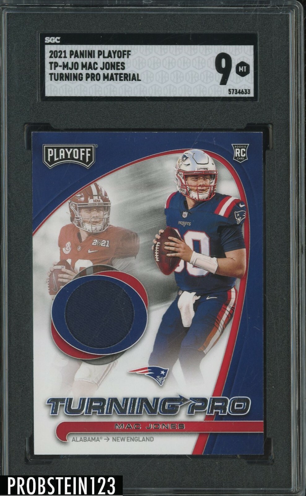 Mac Jones Panini Playoff Turning Pro Memorabilia #TPMJO Base