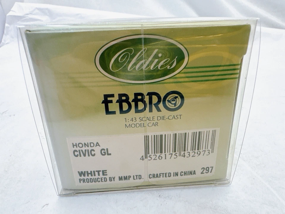 EBBRO Oldies 1/43 Honda Civic 3door GL 1972 White Die-Cast Car One of 2496 pcs. - Image 2 of 4