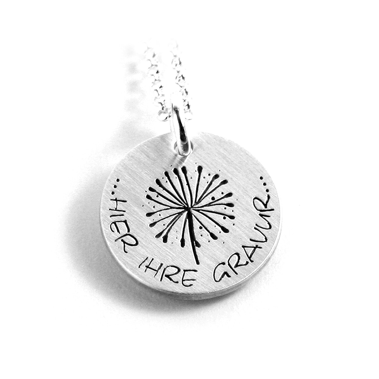 Anhänger Gravur Pusteblume Vergänglich Symbol Neubeginn Wünsche 925 NEU PS258KE2