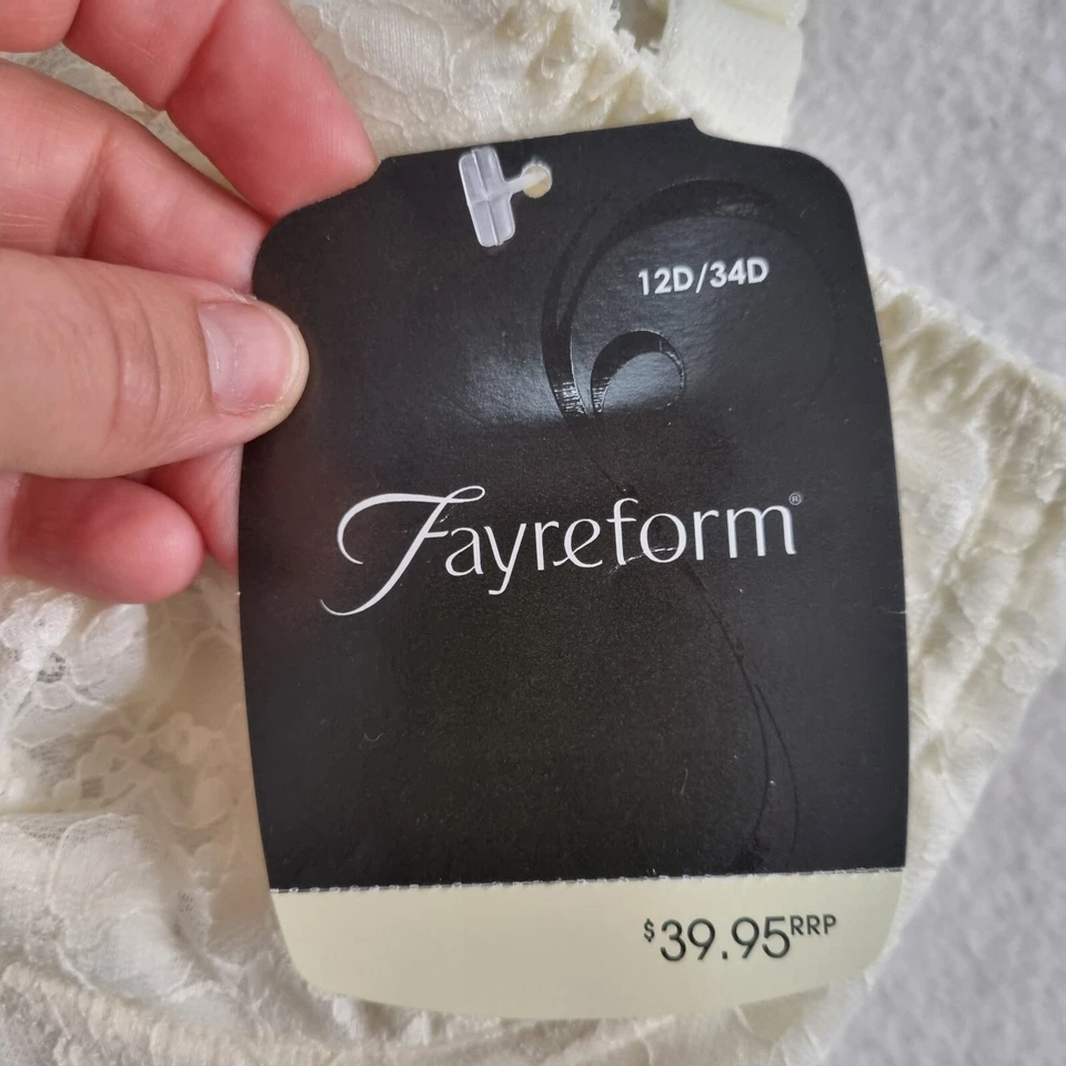 Sujetador de encaje crema FAYREFORM talla 12D paquete de 2 nuevos con etiquetas precio de venta sugerido por el fabricante $39,95 cada uno  Foto 4 de 4