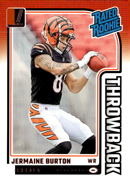 2024 Donruss #36 Jermaine Burton Rated Rookies Throwback