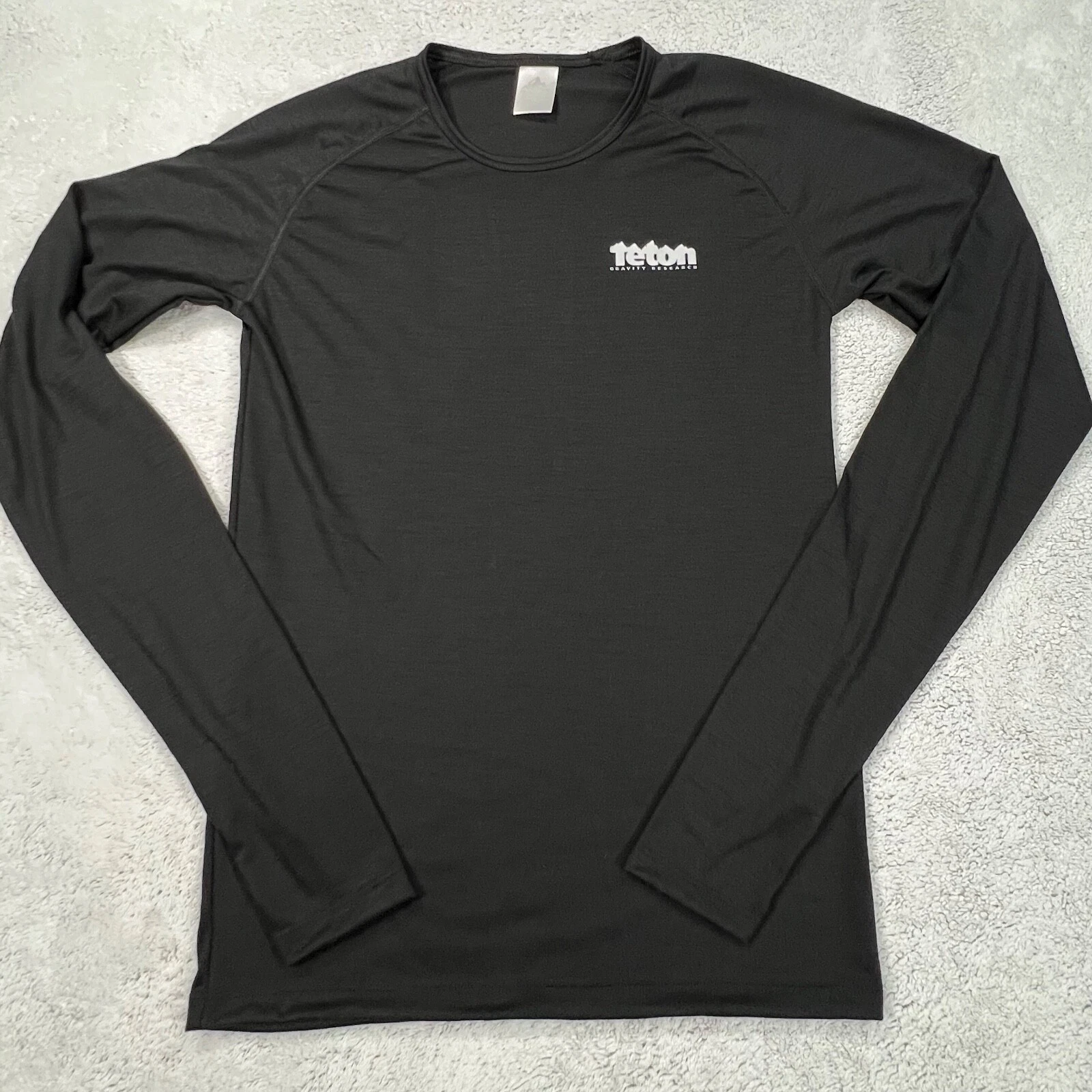 Teton Gravity Research Shirt Black Small Base Layer Wool Blend Australia