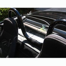 Black 2 T-304 Stainless Steel Support Rear Seat Roll Bar Fit Mazda Miata Mx5