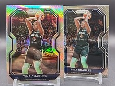 Tina Charles - 2021 Prizm WNBA - Silver Prizm And Base #71 - Mystics