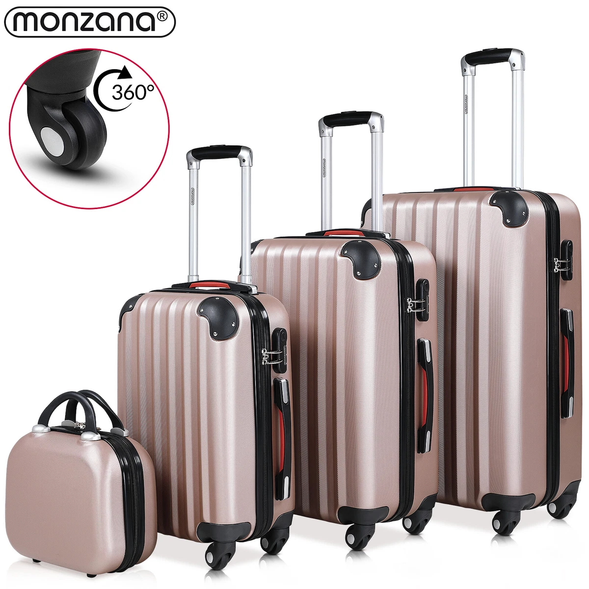 Set de 4 valises rigides M L XL et Vanity ensemble valises