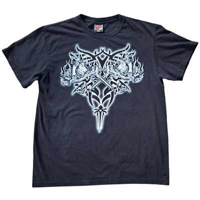 Thunder plus Tribal T-Shirt Tätowierung Rock Vintage Y2k Größe XL
