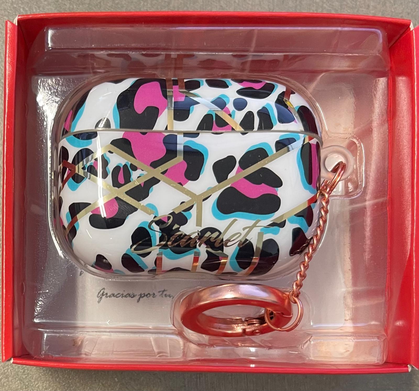 Cute Scarlet Leopard Protective Case for AirPods Pro-image
