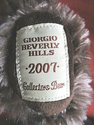 Ours en peluche vintage Giorgio Beverly Hills 2004, ours de collection, ours sauteur, collection de jouets des années 2000 - France