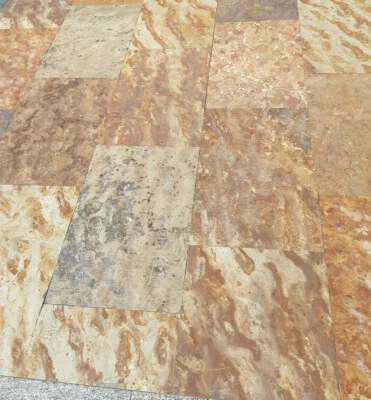 SCHIEFER-FACHMANN-DE: BUNTSCHIEFER FERRO Terrassenplatten Buntschiefer Ferro Herbstlaubfarben Muster Naturschiefer