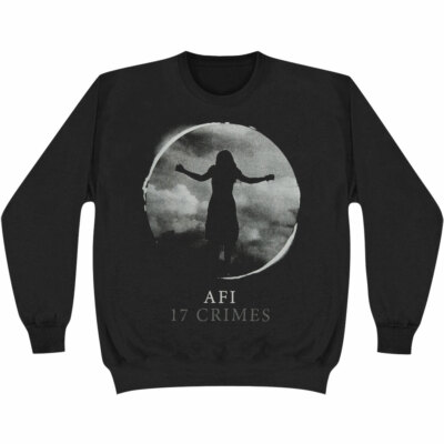 AFI Men's 17 Crimes Sweatshirt PULLOVER Black new official merchandise 