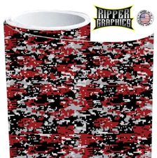 Urban Red Digital Camo Roll Vinyl Car Wrap Film Decal Sheet Roll