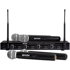 Gemini Uhf-04m 4-channel Wireless Handheld Microphone System S1234