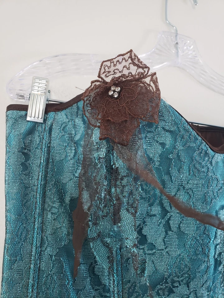 (S5) De Colección Y2K Shirley of Hollywood Encaje Bustier Correa Corsé Liguero Ajustable 36 Foto 3 de 4