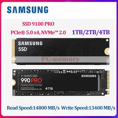 Samsung 9100 PRO 1TB 2TB M.2 2280 PCIe 5.0 x4 Internal Gaming Solid State Drive