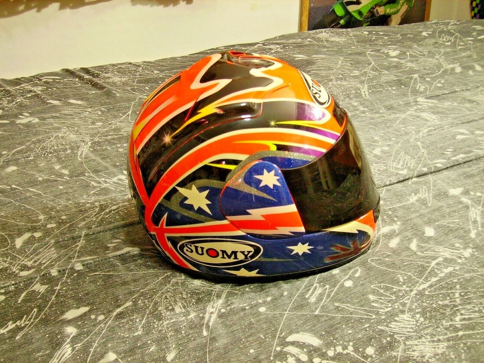 Réplica Troy Corser, 2 veces campeón del mundo. ¡CASCO RARO!! ¡REGALO GRATIS incluido! Foto 3 de 4