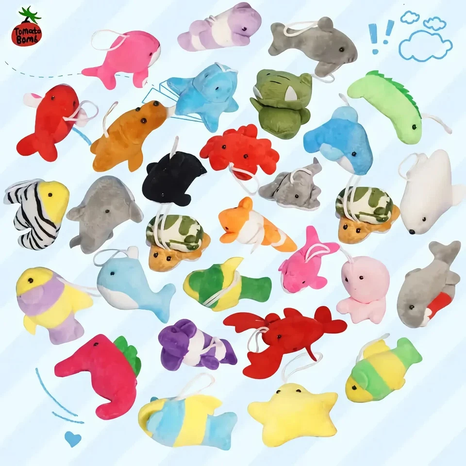 30 Mini Plush Toys Bulk Party Favors Claw Machine Prizes Classroom Rewards Gifts - Image 3 of 4
