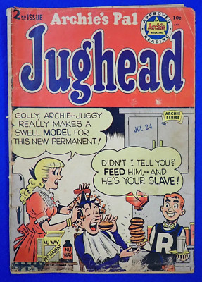 Archie's Pal Jughead #2 GD+ 1950 Golden Age Archie Comics Betty Veronica