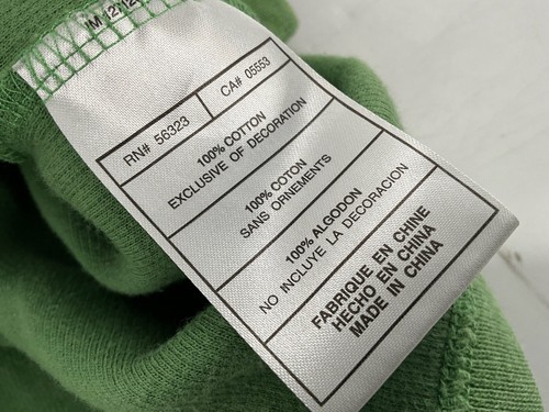 Tiger Woods 1/4 Zip Sweater Men’s M Green 100% Cotton Long Sleeve Golf YGI B4-59 - Picture 5 of 9