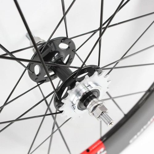 700C Track Fixed Gear Bike Wheel Clincher Tubeless Carbon Fibre Bicycle Wheelset - Picture 17 of 24