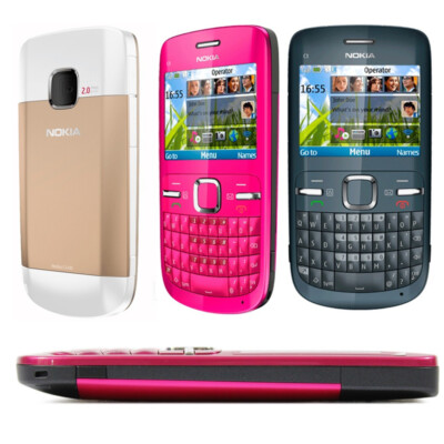Original Nokia C Series C3-00 Bluetooth FM JAVA 2MP Unlocked WIFI Mobile Phone