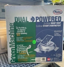 NEW!  MASTER FLOW Galvanized Steel 15 W Solar Static Roof Vent Mount Attic Fan