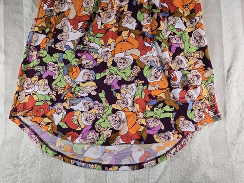 LulaRoe Disney Seven Dwarves Dwarfs Mae Short Sleeve Pocket Dress Girls Size 10 - Picture 4 of 10