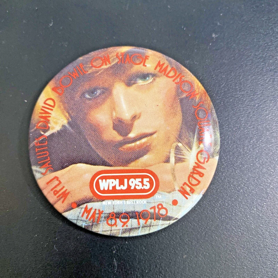 Vintage 1978 DAVID BOWIE WPLJ Concert NY MSG Promo Pinback Button 2-1/4" - Image 3 of 3