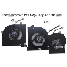 For MSI GS65VR P65 MS-16Q4 16Q5 8RF 8RE Laptop CPU GPU Cooling Fan DC 5V