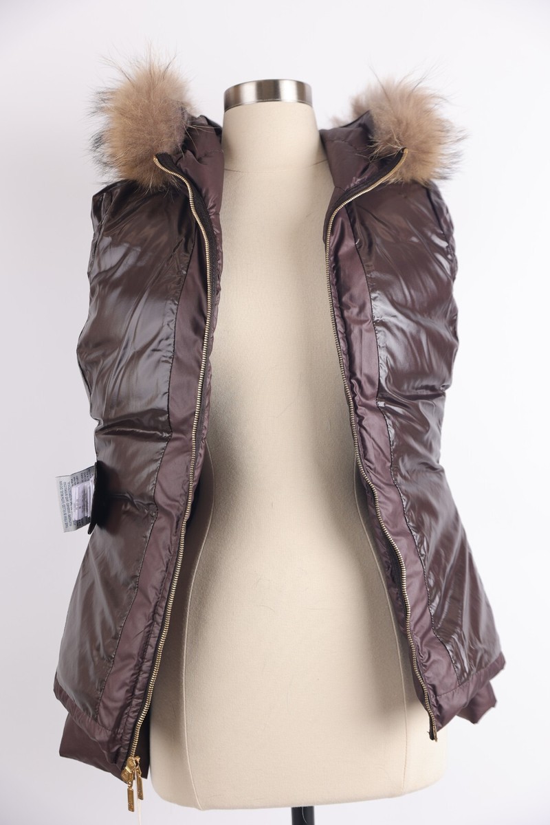 Moncler Belted Down Jacket w/ Fur Hood SZ 1/S Brown MINT | eBay Moncler Belted Down Jacket w/ Fur Hood SZ 1/S Brown MINT | eBay