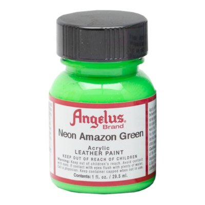 Angelus Acrylic Leather Paint Water Resistant Neon Amazon Green